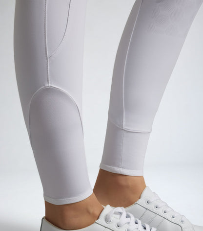 Premier Equine Ofena Women's Gel Knee Competition Riding Breeches - White