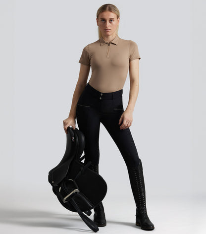 Premier Equine Ofena Womens Gel Knee Riding Breeches Black