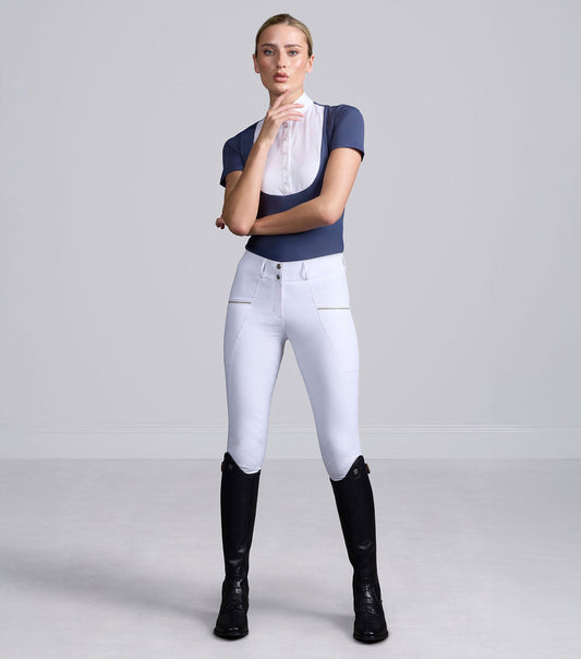 Premier Equine Ofena Women's Full Seat Competition Riding Breeches - White