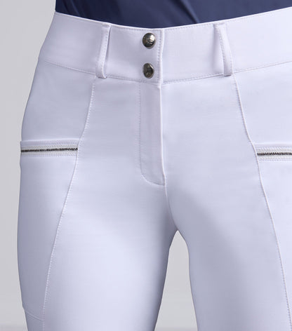 Premier Equine Ofena Women's Full Seat Competition Riding Breeches - White