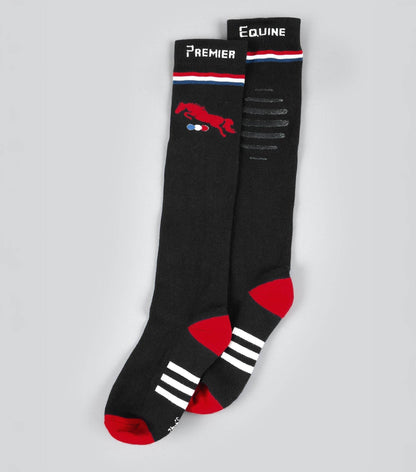 Premier Equine PE Replay Riding Socks (1 Pair) Black - N P Equestrian & Pet Supplies Ltd 