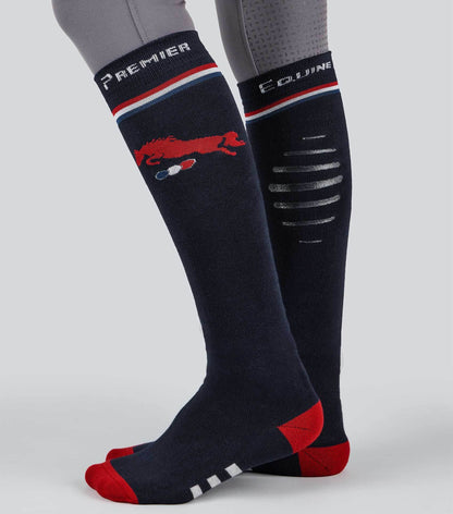 Premier Equine PE Replay Riding Socks (1 Pair) Navy - N P Equestrian & Pet Supplies Ltd 