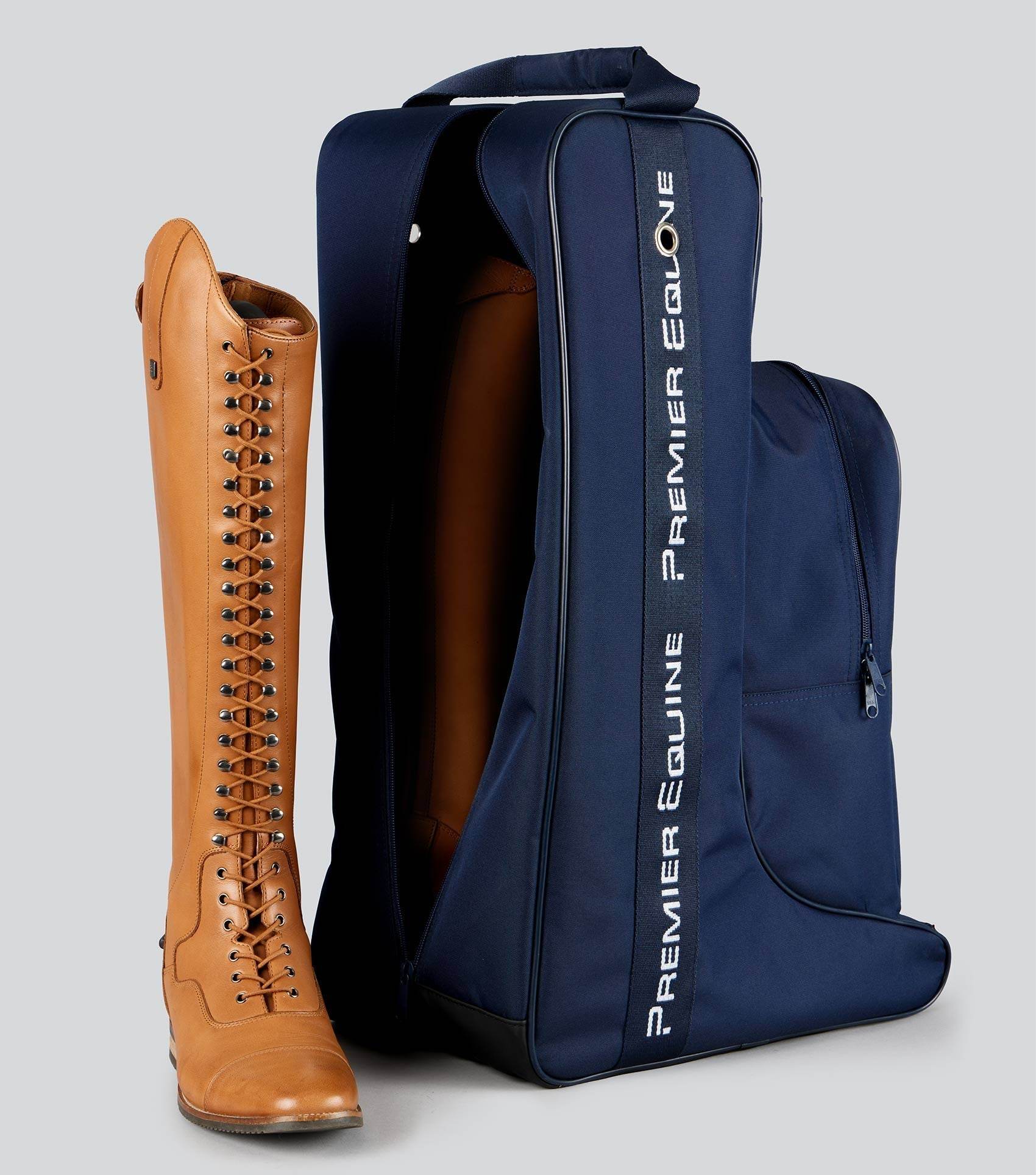 Premier Equine PE Team Tall Boot Bag with Storage Navy - N P Equestrian & Pet Supplies Ltd 
