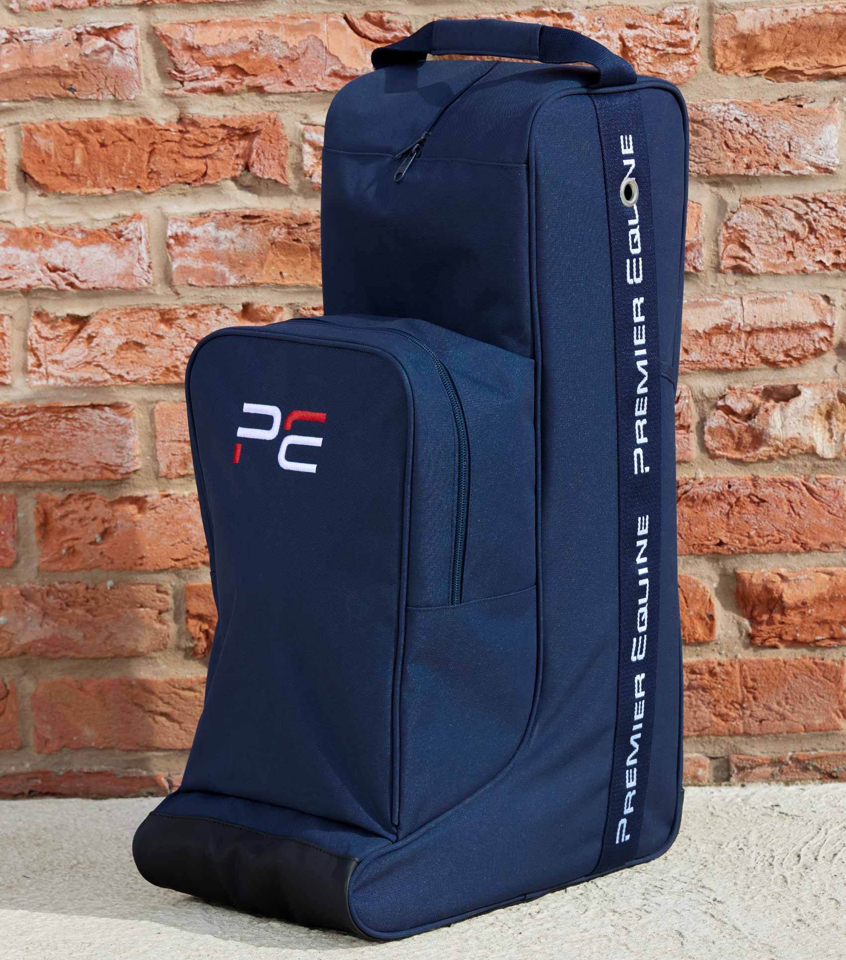 Premier Equine PE Team Tall Boot Bag with Storage Navy - N P Equestrian & Pet Supplies Ltd 
