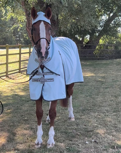 Premier Equine Sweet Itch Buster Fly Rug with Surcingles - Blue