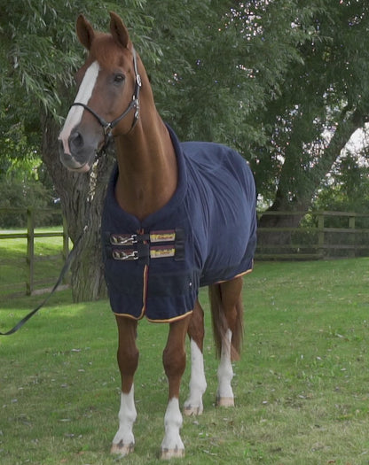 Premier Equine Buster Fleece Cooler Rug - Continental Edition - Navy