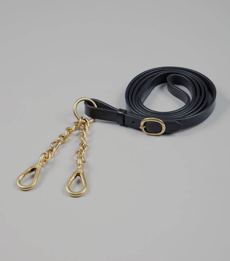 Premier Equine Leather Lead Rein with Chain Coupling - N P Equestrian & Pet Supplies Ltd 