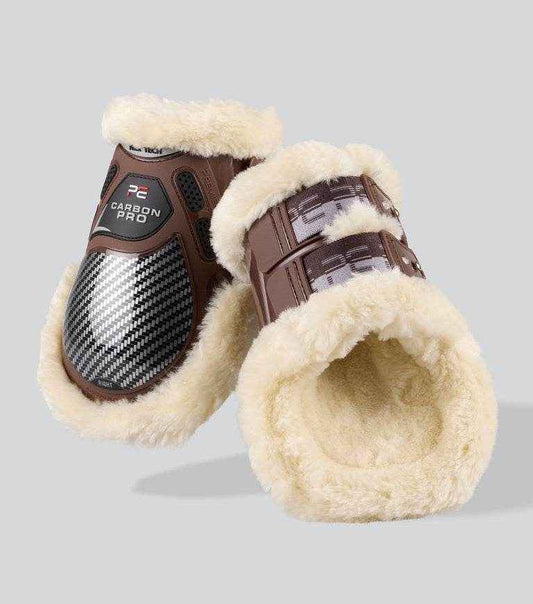 Premier Equine Carbon Pro Techno Wool Fetlock Boots - Brown
