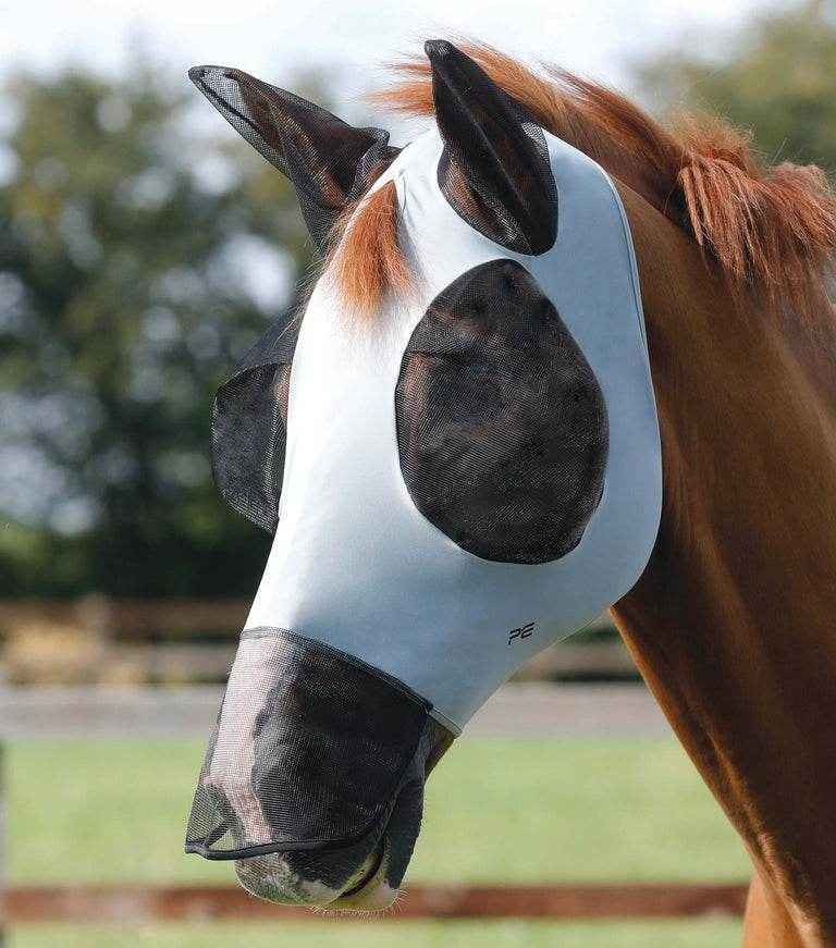 Premier Equine Comfort Tech Lycra Fly Mask Xtra - Grey