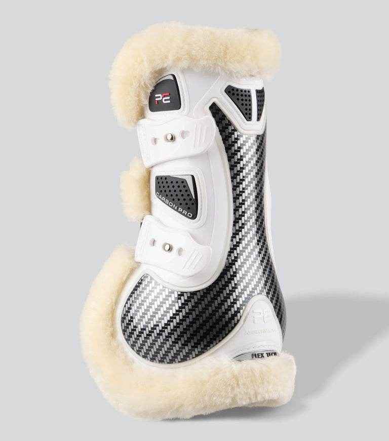 Premier Equine Carbon Pro Techno Wool Tendon Boots - White