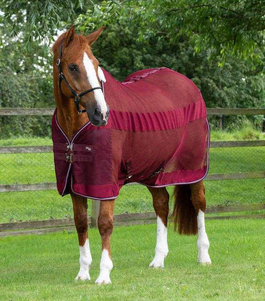 Premier Equine Arisca Scrim Cooler Burgundy