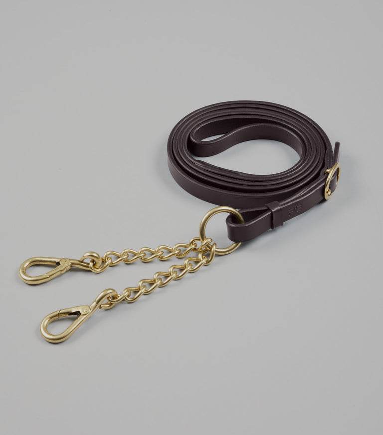 Premier Equine Leather Lead Rein with Chain Coupling - N P Equestrian & Pet Supplies Ltd 