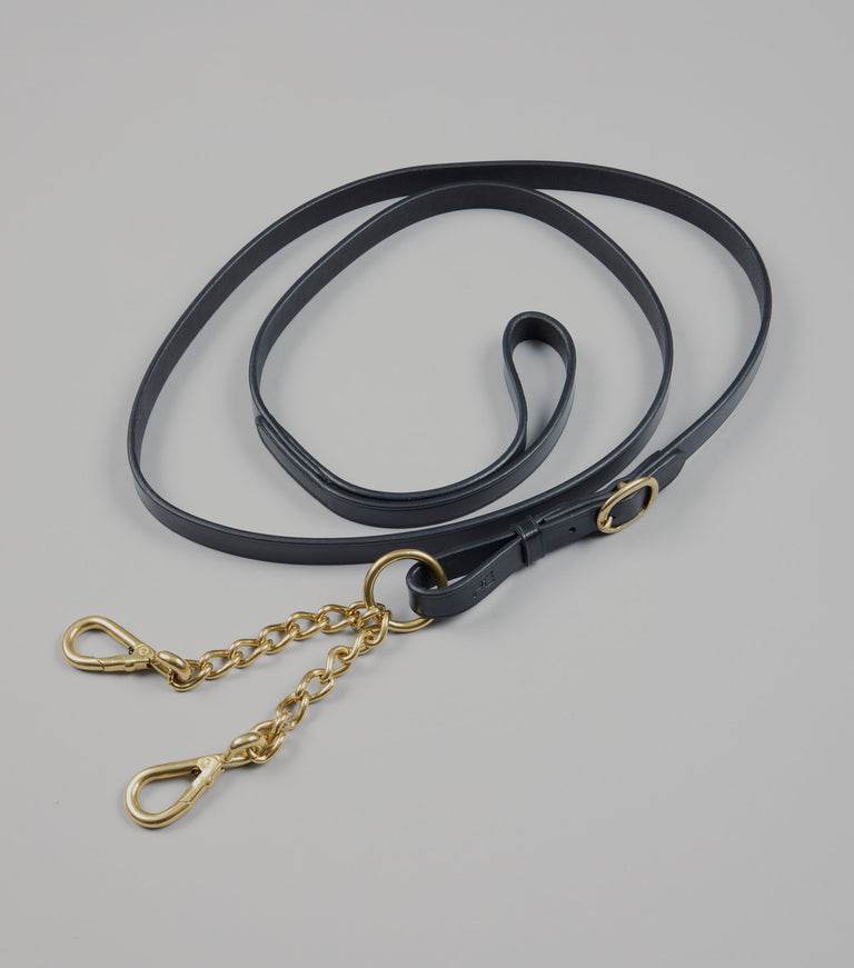Premier Equine Leather Lead Rein with Chain Coupling - N P Equestrian & Pet Supplies Ltd 