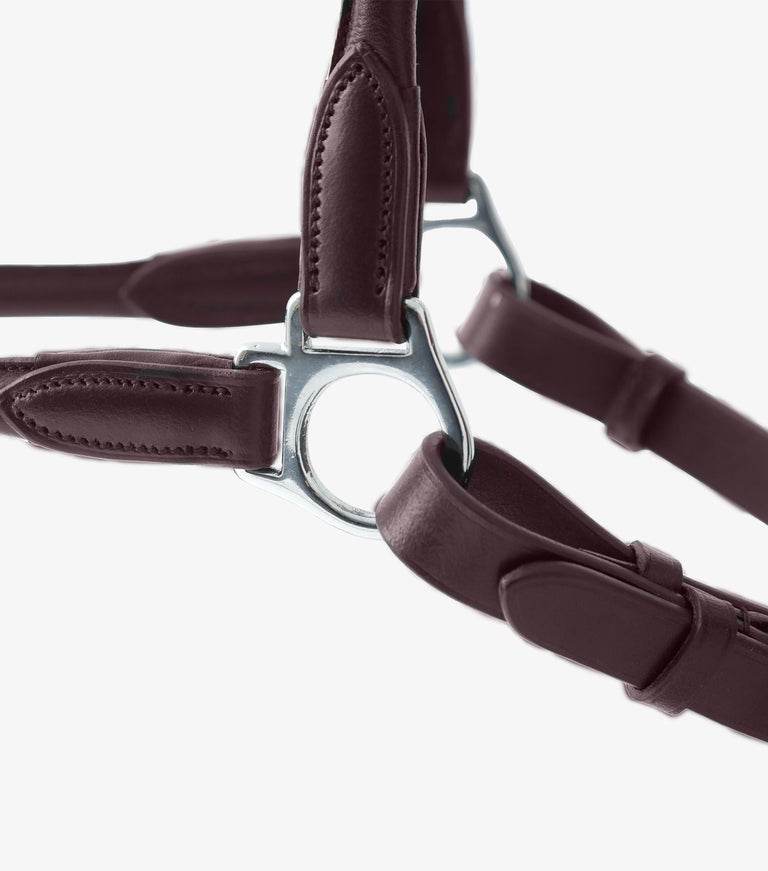 Premier Equine Hennaroso Rolled Anatomic Leather Head Collar - N P Equestrian & Pet Supplies Ltd 