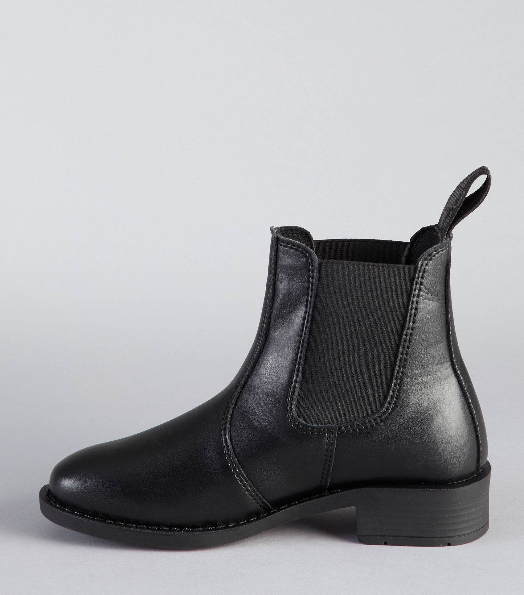 Premier Equine Rossago Junior Synthetic Chelsea Paddock Boot Black - N P Equestrian & Pet Supplies Ltd 