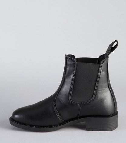 Premier Equine Rossago Junior Synthetic Chelsea Paddock Boot Black - N P Equestrian & Pet Supplies Ltd 