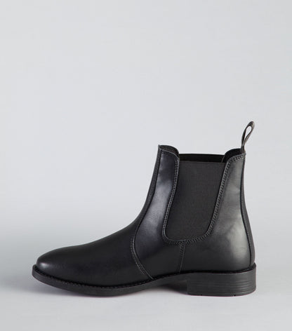 Premier Equine Rossago Synthetic Chelsea Paddock Boot Black