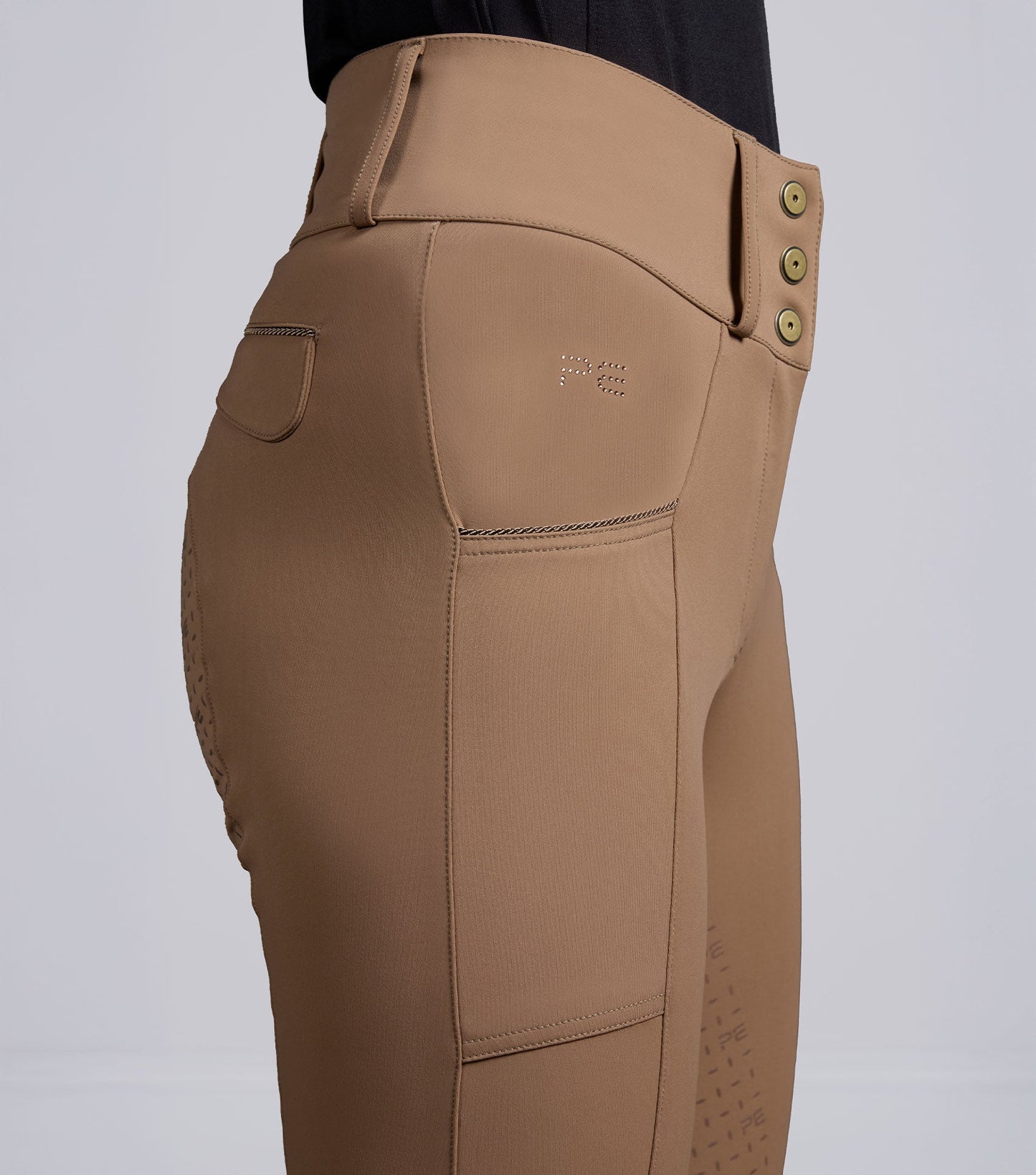 Premier Equine Sassari Womens Gel Full Seat Riding Breeches - Caramel