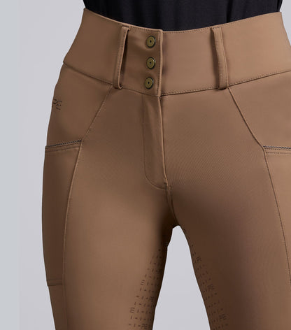 Premier Equine Sassari Womens Gel Full Seat Riding Breeches - Caramel