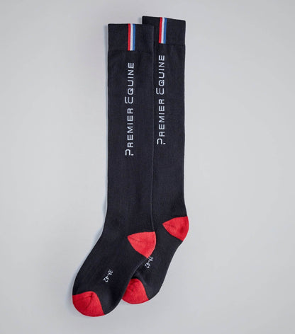 Premier Equine PE Sports Series Riding Socks (1 Pair) Black - N P Equestrian & Pet Supplies Ltd 