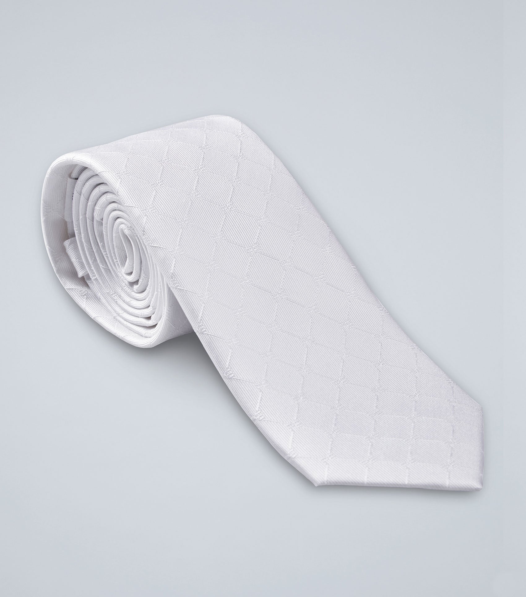 Premier Equine Men's 100% Silk Hand Made Tie - White - N P Equestrian & Pet Supplies Ltd