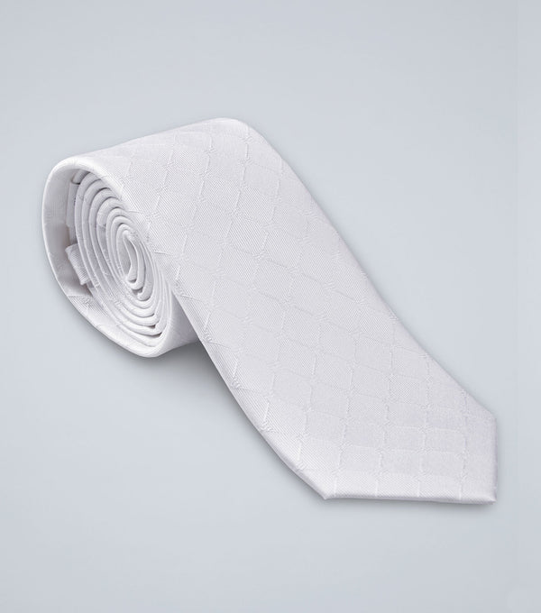 Premier Equine Men's 100% Silk Hand Made Tie - White - N P Equestrian & Pet Supplies Ltd