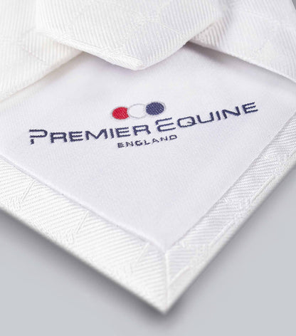 Premier Equine Men's 100% Silk Hand Made Tie - White - N P Equestrian & Pet Supplies Ltd