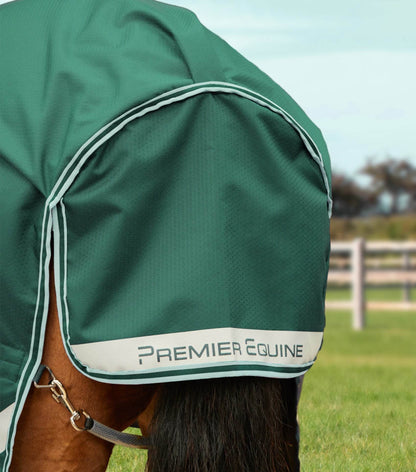 Premier Equine Stratus 600D Series 100g Turnout Rug with Neck Cover Green - N P Equestrian & Pet Supplies Ltd 