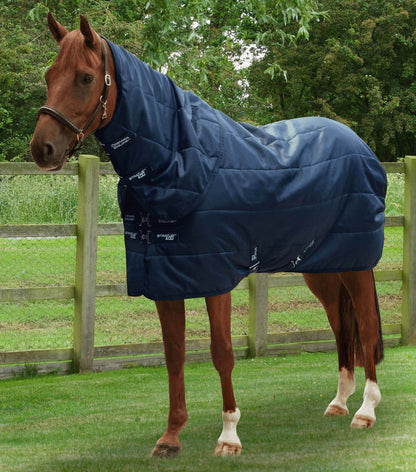 Premier Equine Stratus Stable Rug 400g with Neck Cover Navy - N P Equestrian & Pet Supplies Ltd 