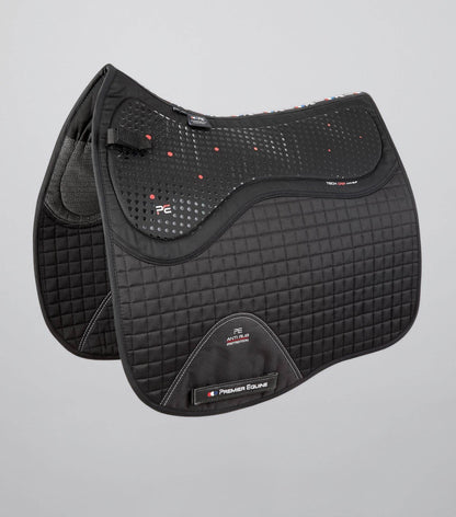 Premier Equine Close Contact Tech Grip Pro Anti-Slip Saddle Pad - Dressage Square Black - N P Equestrian & Pet Supplies Ltd 