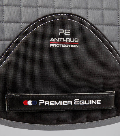 Premier Equine Close Contact Tech Grip Pro Anti-Slip Saddle Pad - Dressage Square Grey - N P Equestrian & Pet Supplies Ltd 