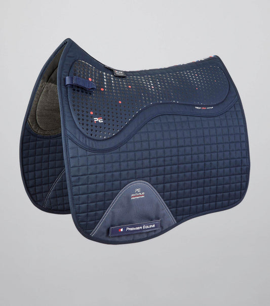 Premier Equine Close Contact Tech Grip Pro Anti-Slip Saddle Pad - Dressage Square Navy