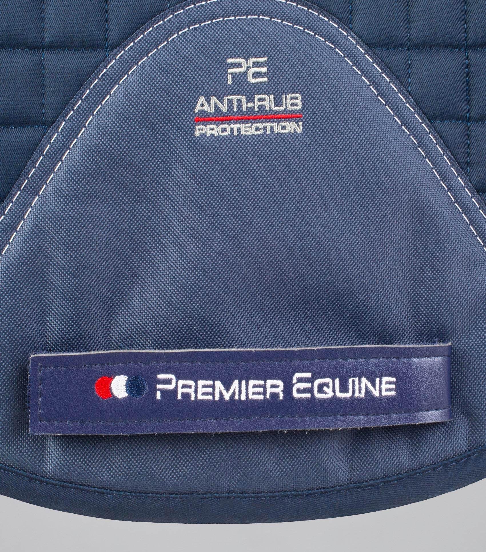 Premier Equine Close Contact Tech Grip Pro Anti-Slip Saddle Pad - Dressage Square Navy - N P Equestrian & Pet Supplies Ltd 