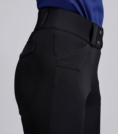 Premier Equine Torino II Womens Gel Full Seat Riding Breeches - Black