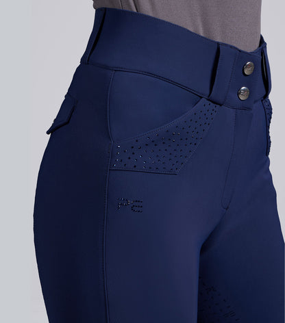 Premier Equine Torino II Womens Gel Full Seat Riding Breeches - Navy