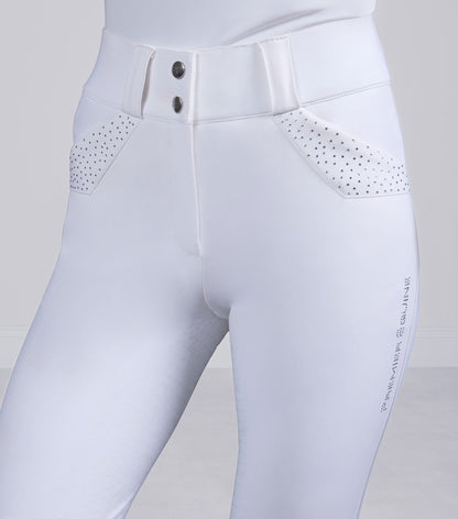 Premier Equine Torino II Womens Gel Full Seat Riding Breeches - White