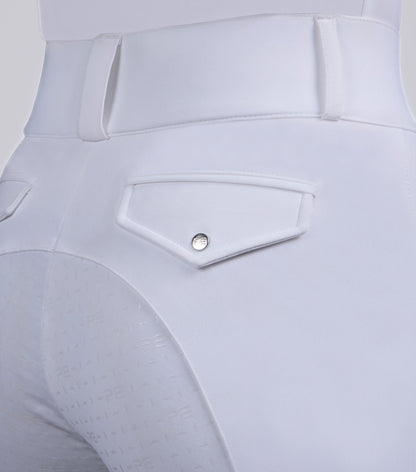 Premier Equine Torino II Womens Gel Full Seat Riding Breeches - White