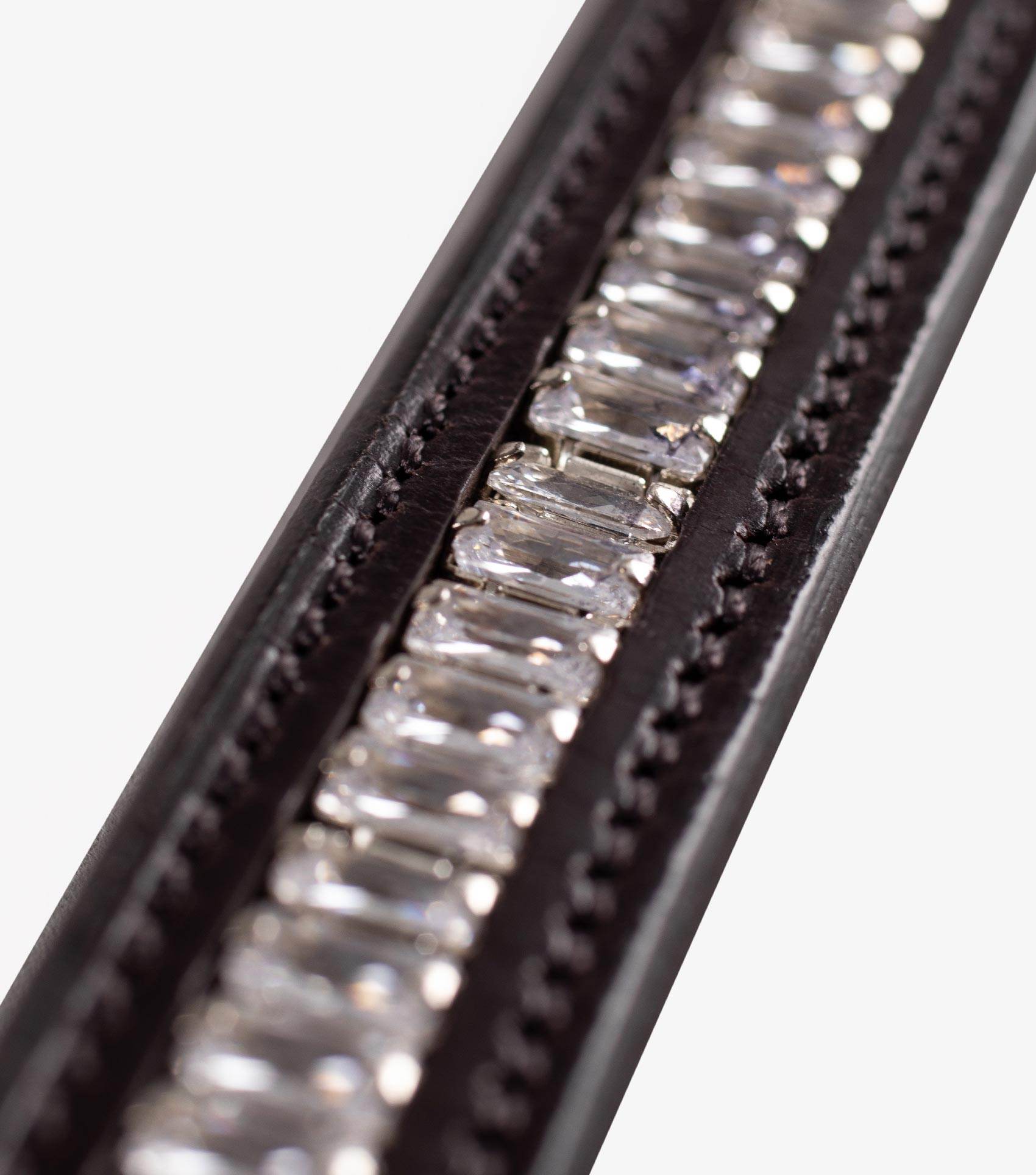 Premier Equine Trovare Crystal Browband Brown - N P Equestrian & Pet Supplies Ltd 