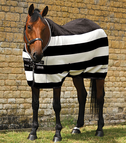 Premier Equine Vellus Horse Fleece Rug Black/White