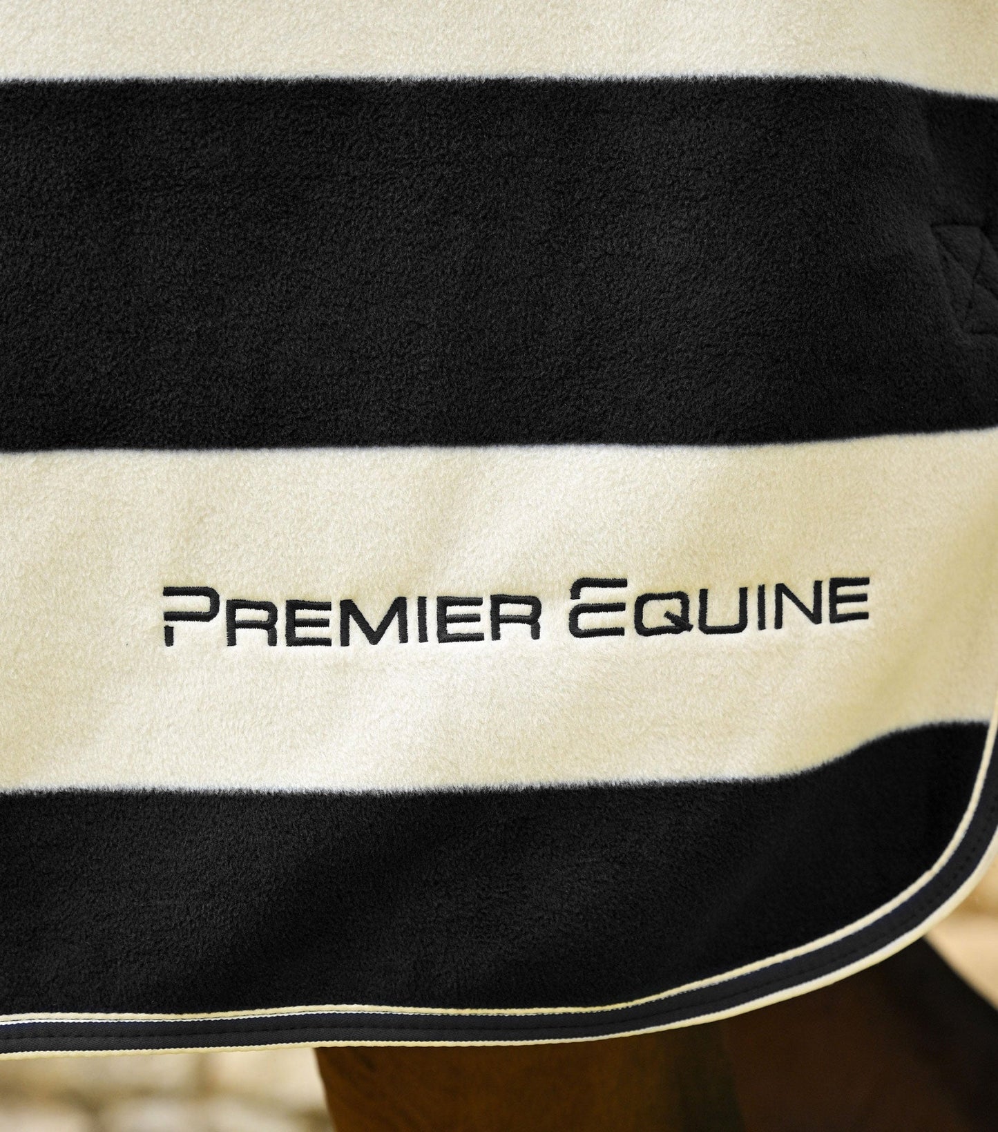 Premier Equine Vellus Horse Fleece Rug Black/White