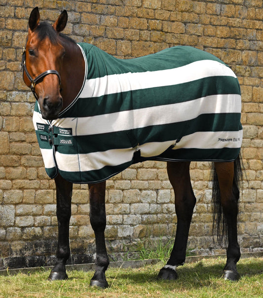 Premier Equine Vellus Horse Fleece Rug Green/White