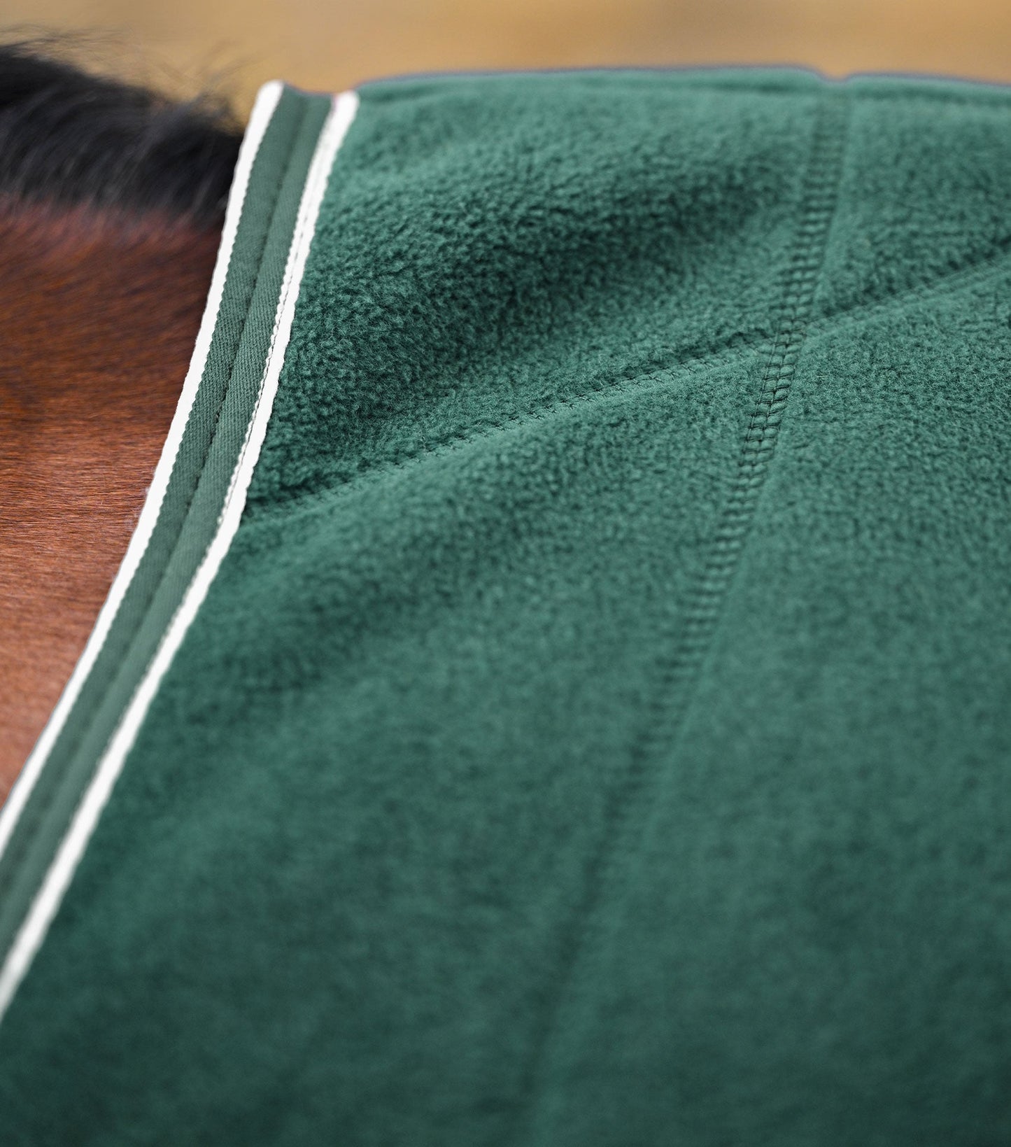 Premier Equine Vellus Horse Fleece Rug Green/White