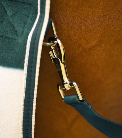 Premier Equine Vellus Horse Fleece Rug Green/White