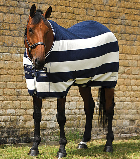 Premier Equine Vellus Horse Fleece Rug Navy/White