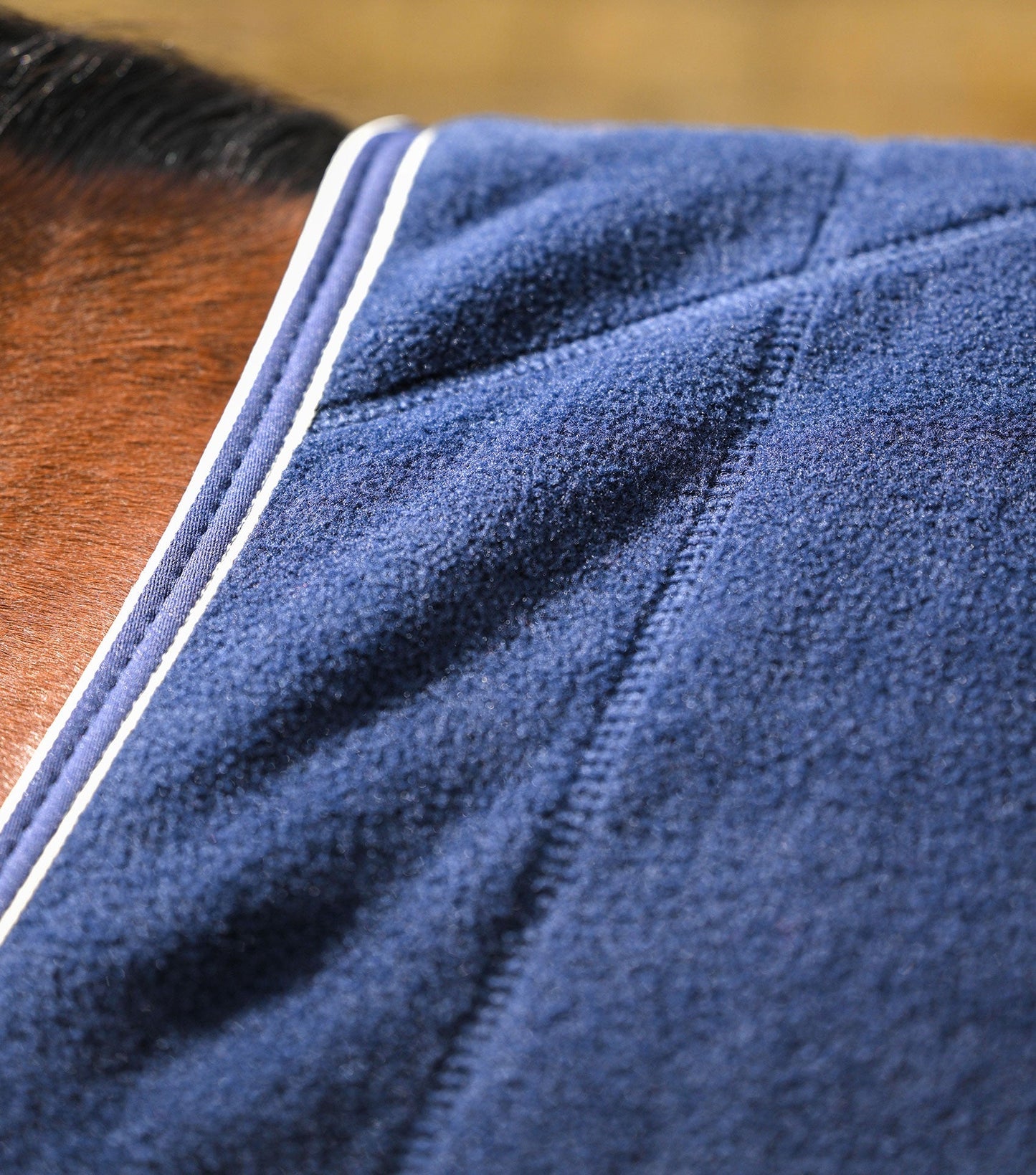 Premier Equine Vellus Horse Fleece Rug Navy/White