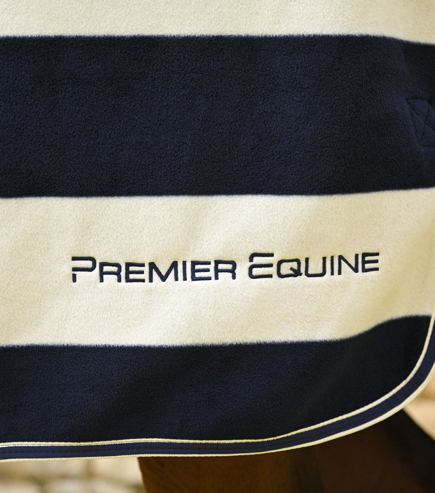 Premier Equine Vellus Horse Fleece Rug Navy/White