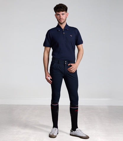 Premier Equine Verismo Men's Gel Knee Riding Breeches - Navy - N P Equestrian & Pet Supplies Ltd