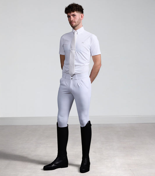 Premier Equine Verismo Men's Gel Knee Riding Breeches - White