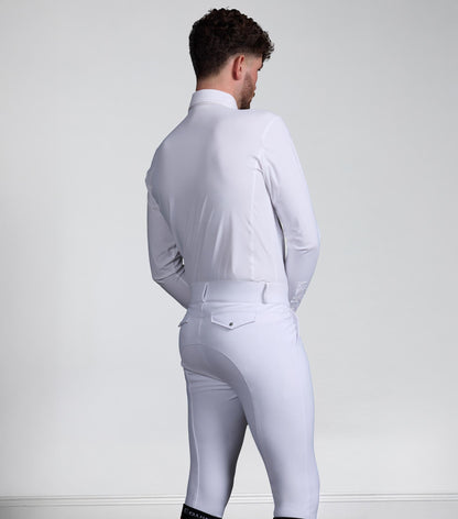 Premier Equine Verismo Men's Gel Knee Riding Breeches - White - N P Equestrian & Pet Supplies Ltd